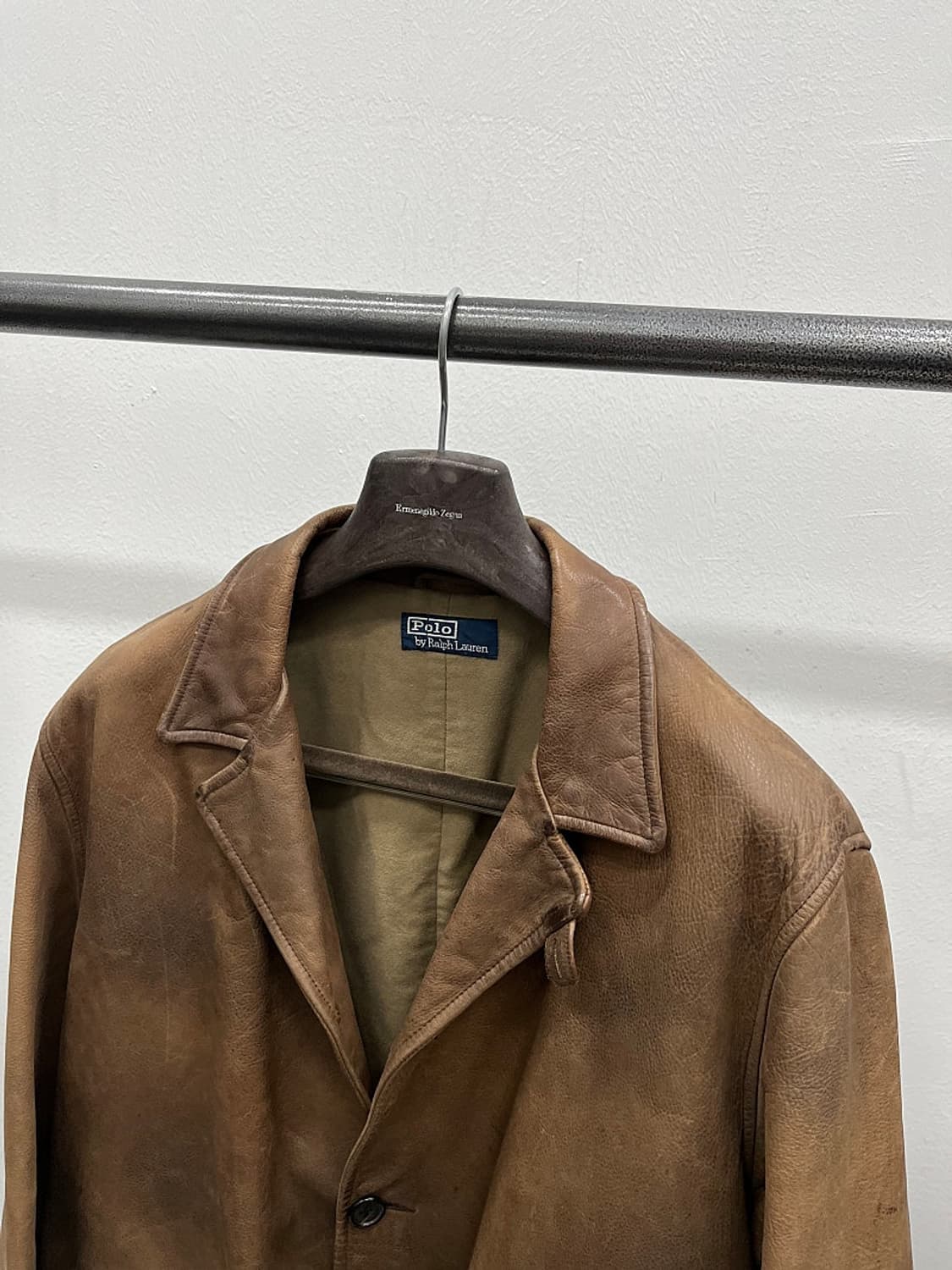 100-105) 폴로 90s 레더 블레이져  상품이미지2