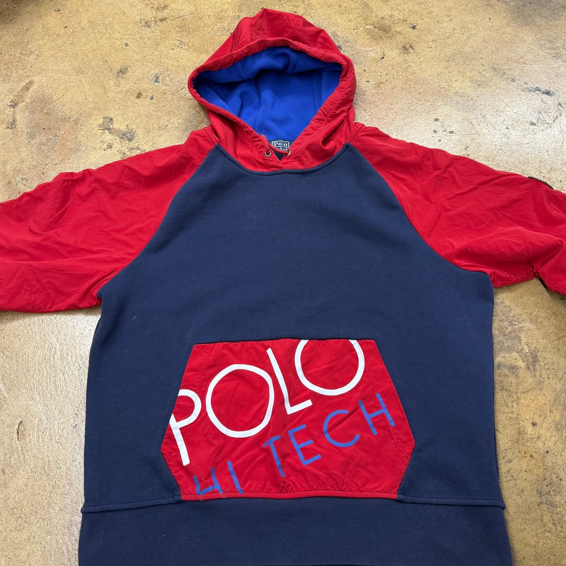 [정품/L] 폴로 랄프로렌 테크 레드 네이비 후드티 b16 상품이미지3