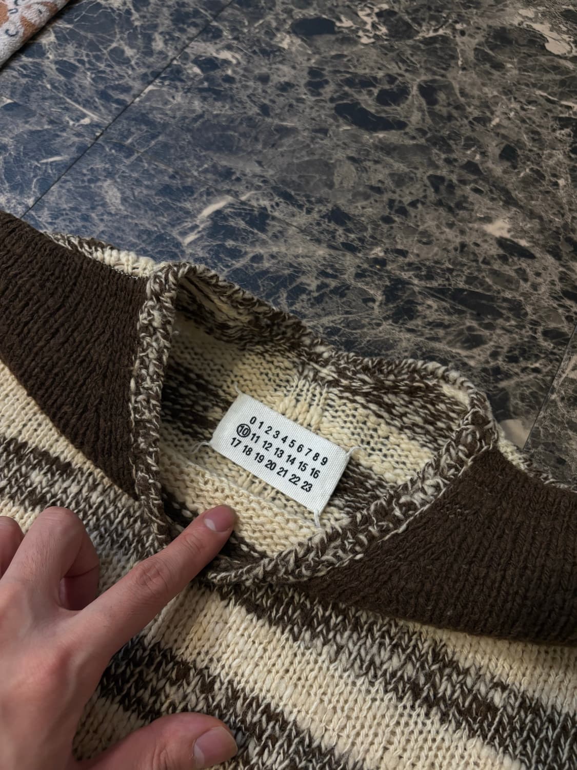 00s maison margiela stripe knit 상품이미지3