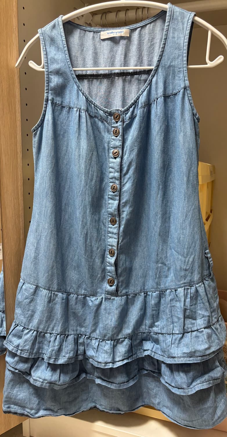 연청 조끼 원피스 치마 베스트 스카이블루 하늘 모리걸 빈티지 그런지 일브 상품이미지1