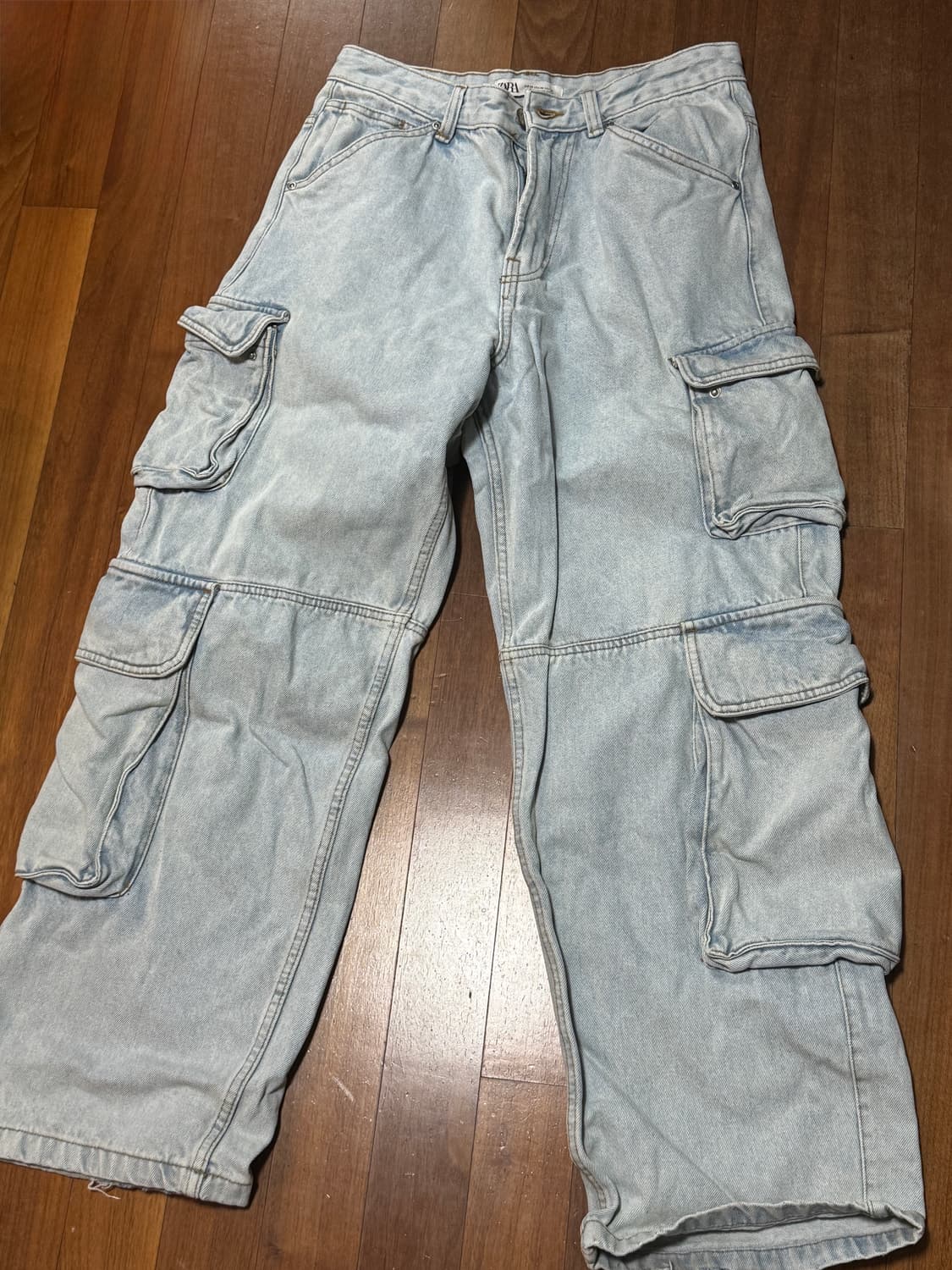 자라 유틸리티 카고 진 데님 팬츠 30 상품이미지3