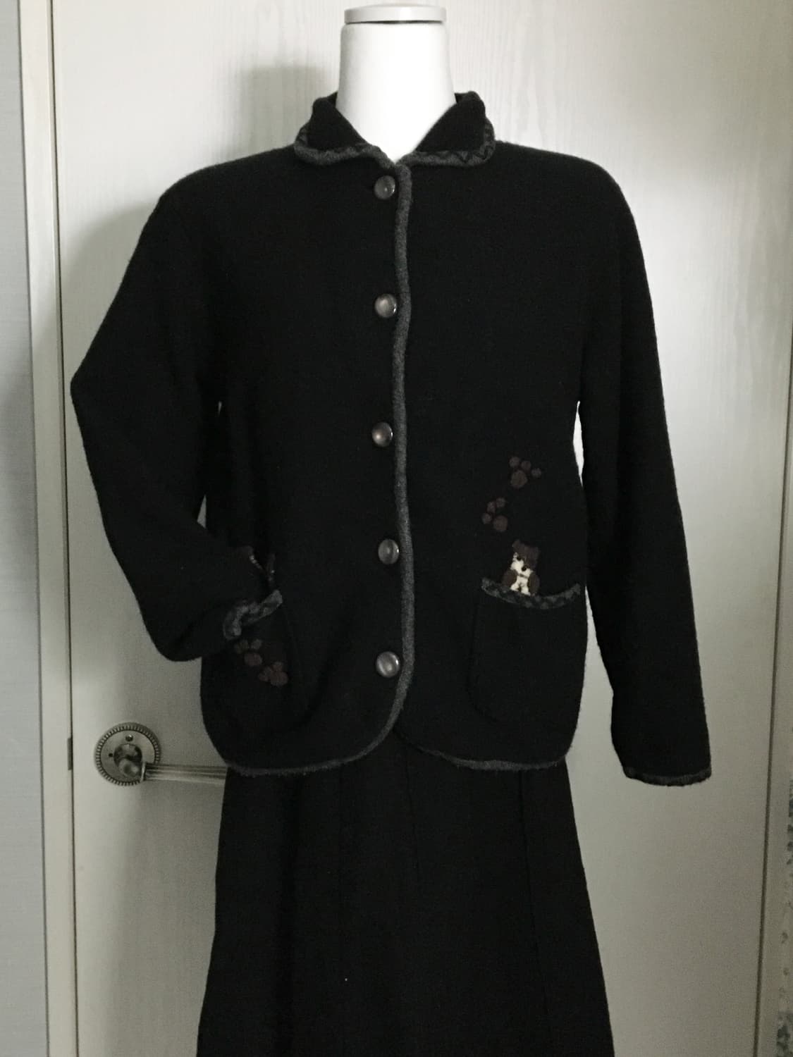 모리 강아지 모직 자켓 가디건 상품이미지1