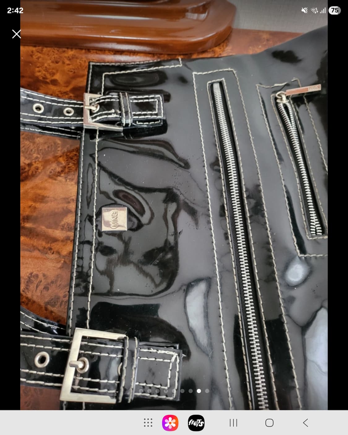 스페인 망고 에나멜 쇼퍼백  상품이미지8