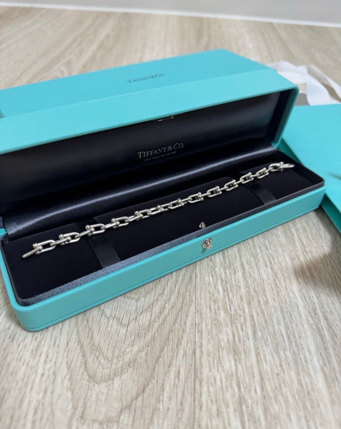 [M] 티파니 하드웨어 스몰링크 팔찌 브레이슬릿  실버 상품이미지2