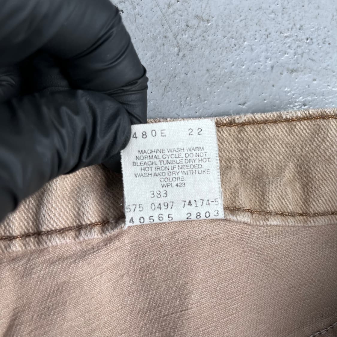 빈티지 리바이스 565 루즈핏 와이드 레그 데님 베이지 상품이미지4