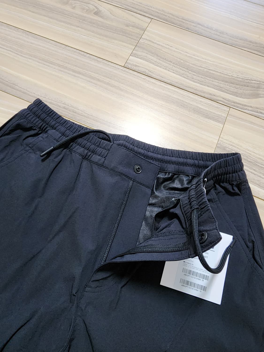 지오지아나일론우븐스판조거팬츠블랙바지 상품이미지4