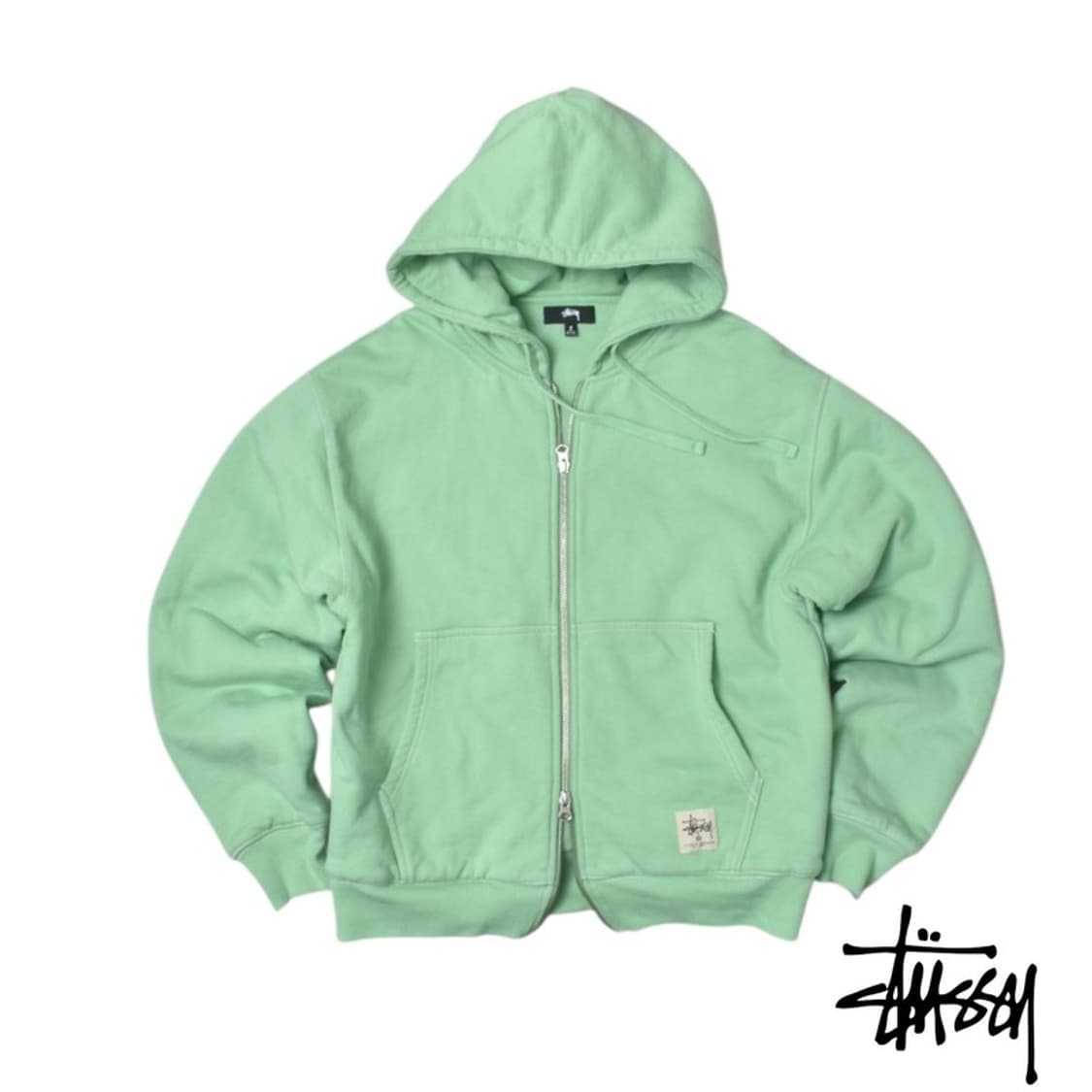 스투시 헤비 코튼 더블페이스 후드 집업 자켓 S N1170 상품이미지1