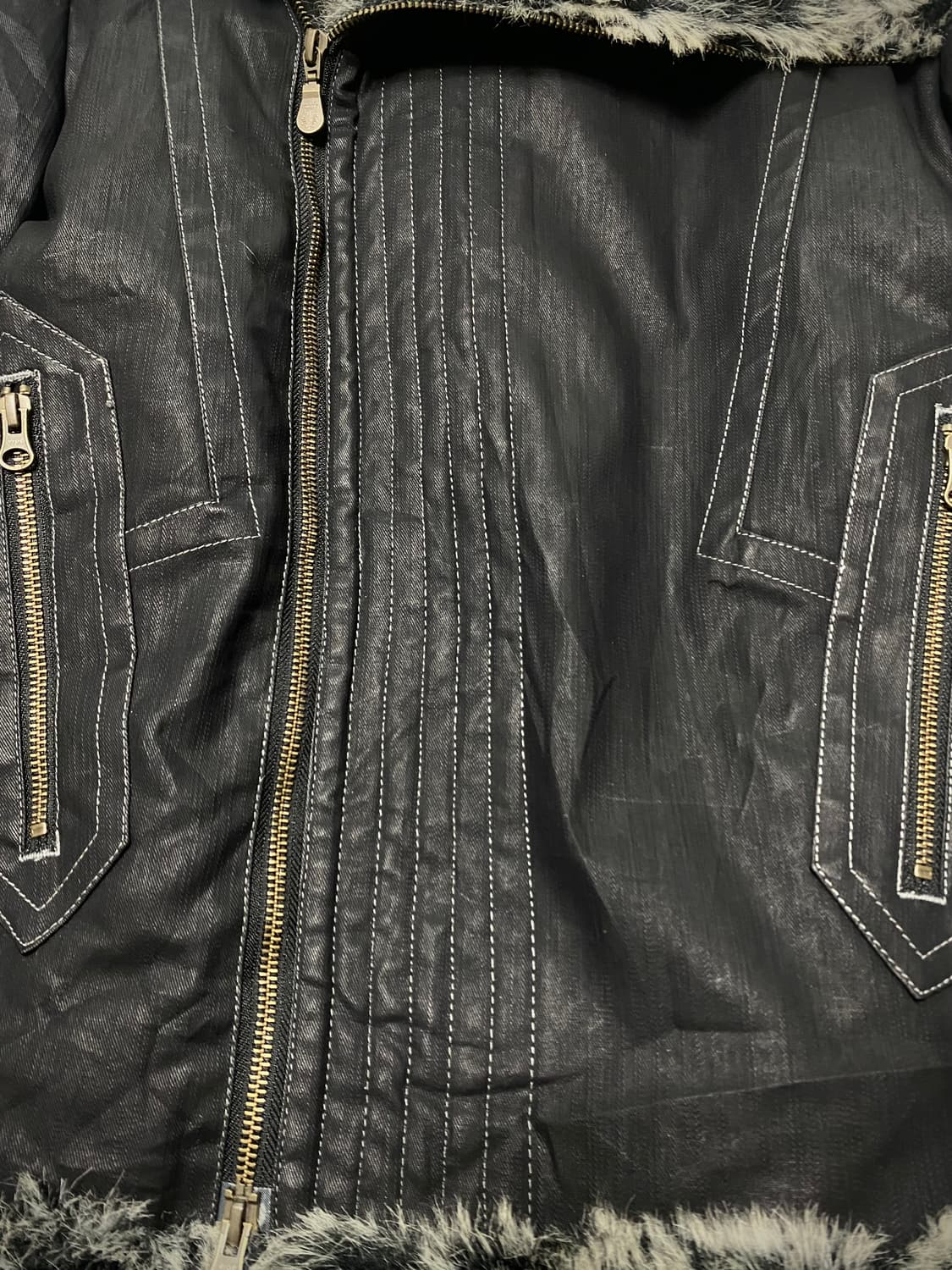 Tornado Mart Waxed Coating Fur Jacket 상품이미지2