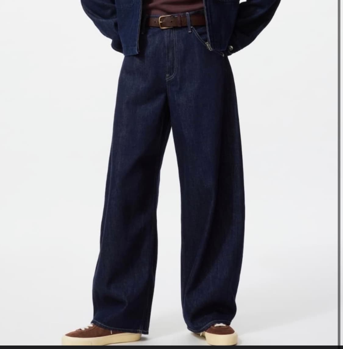 유니클로 배기커브진 네이비(navy) / 다리길이 75cm -27사이즈 상품이미지1