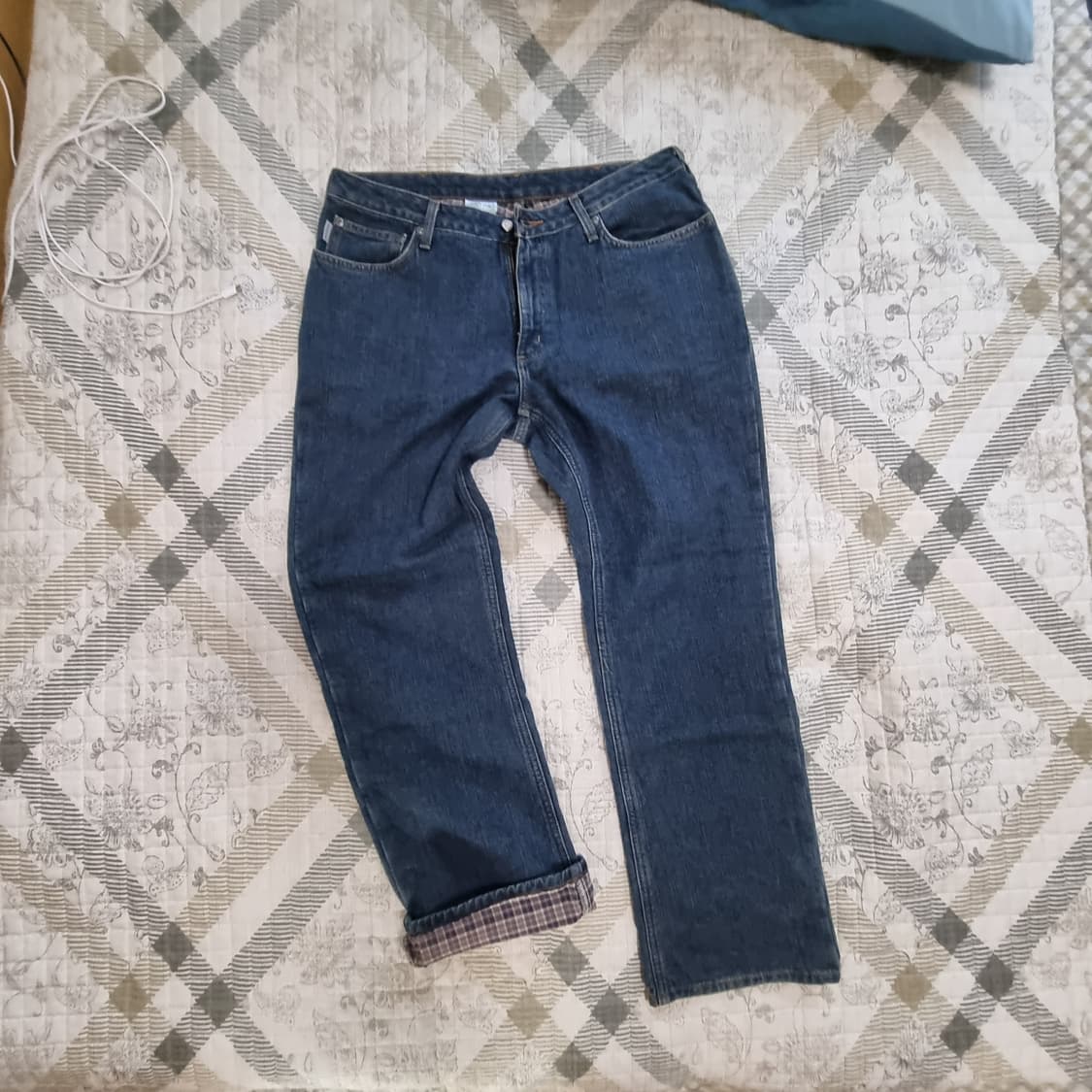 칼하트 체크안감 청바지 상품이미지1