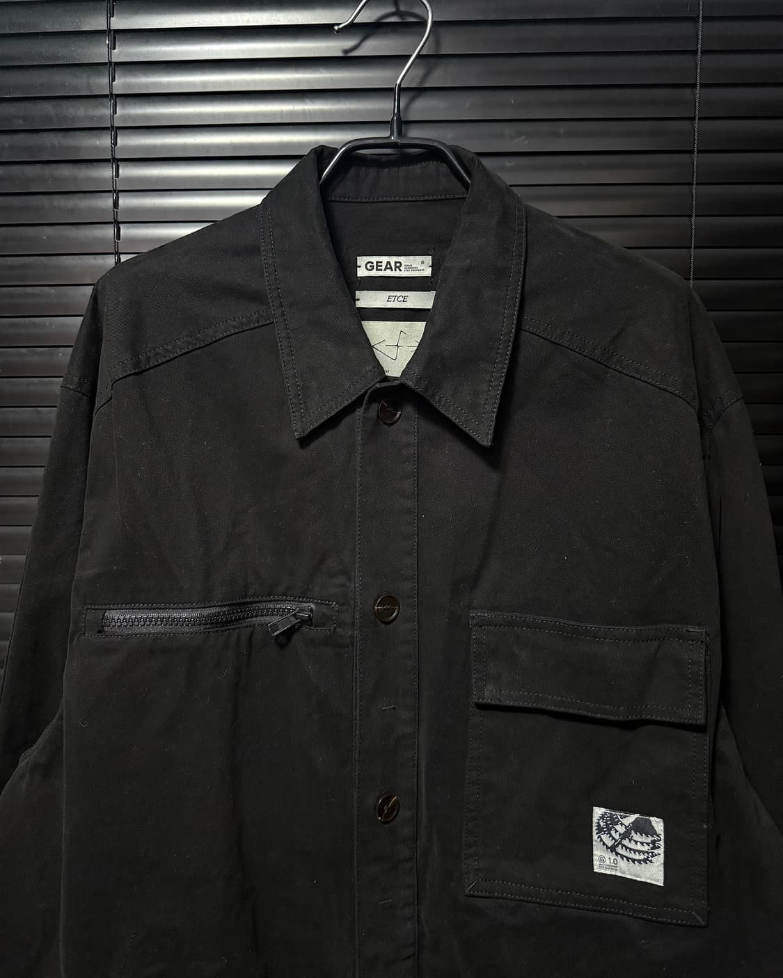 ETCE 이티씨이 기어 포켓 코튼 셔츠 자켓 빈티지 스웨이드 L 100 상품이미지3