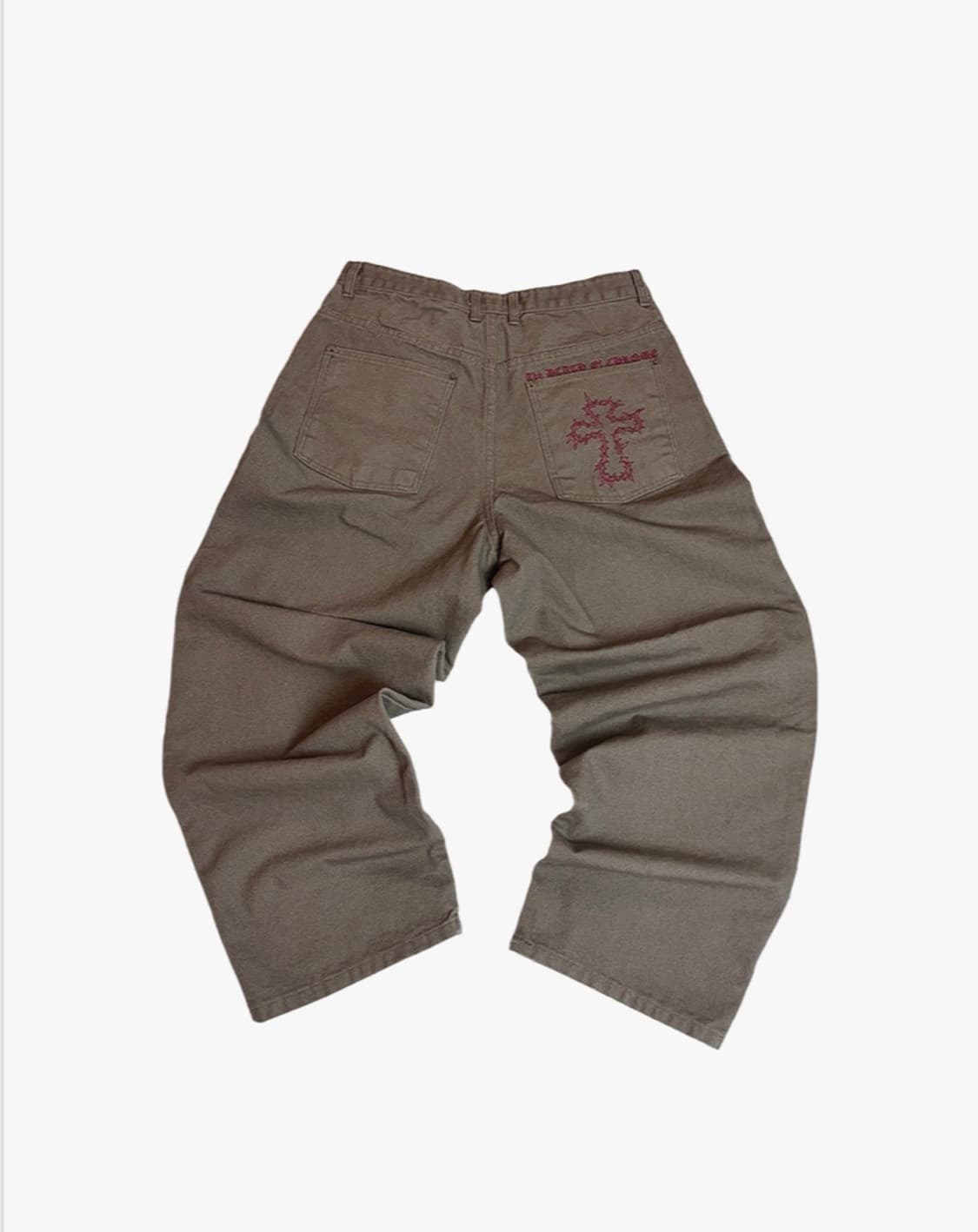 [2.3] 아오이로 더 데스오브크롬 크라운 워크 팬츠 워시드 브라운 레드 상품이미지1