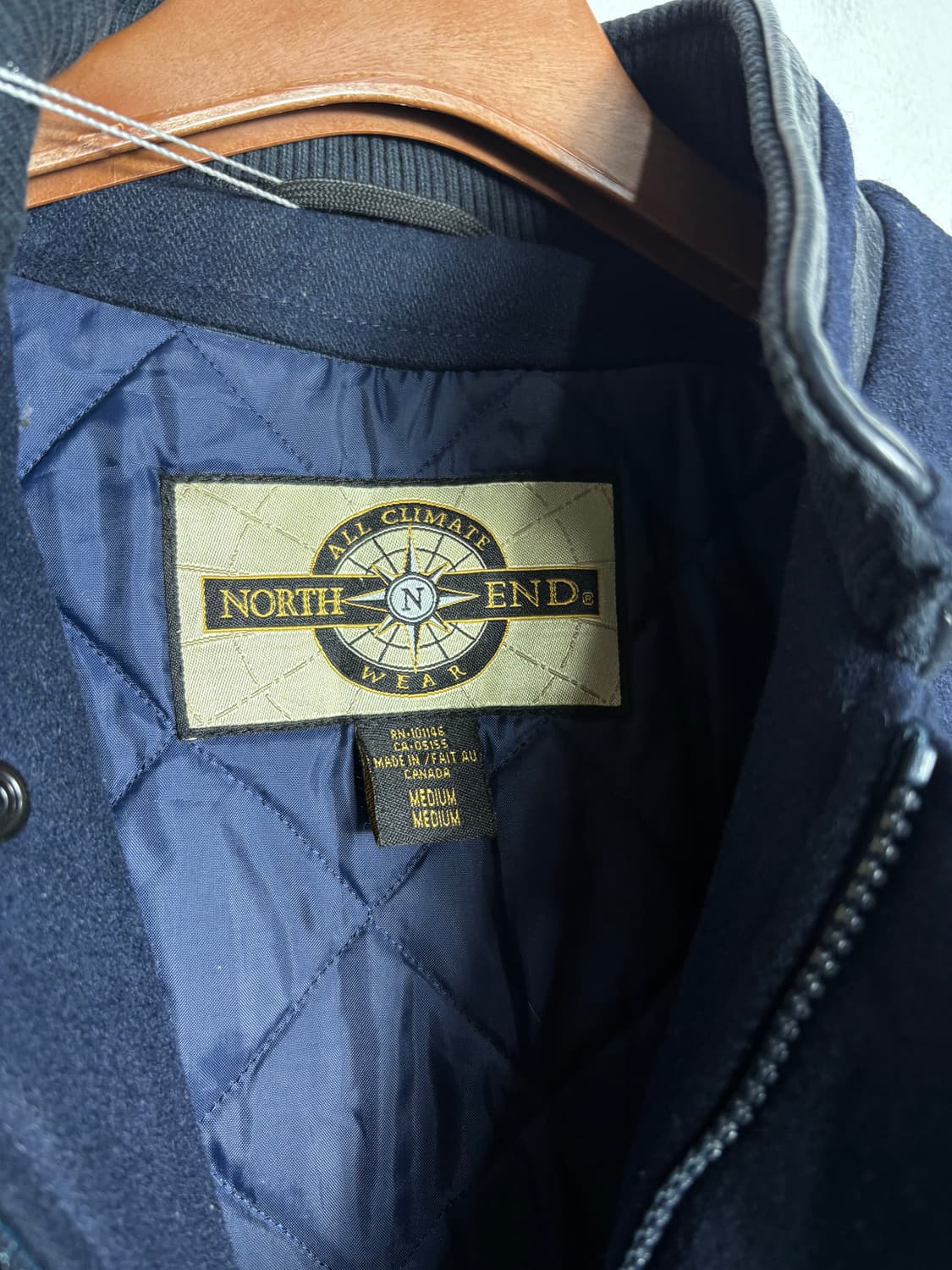 North end 울 가죽 바시티 자켓 상품이미지3