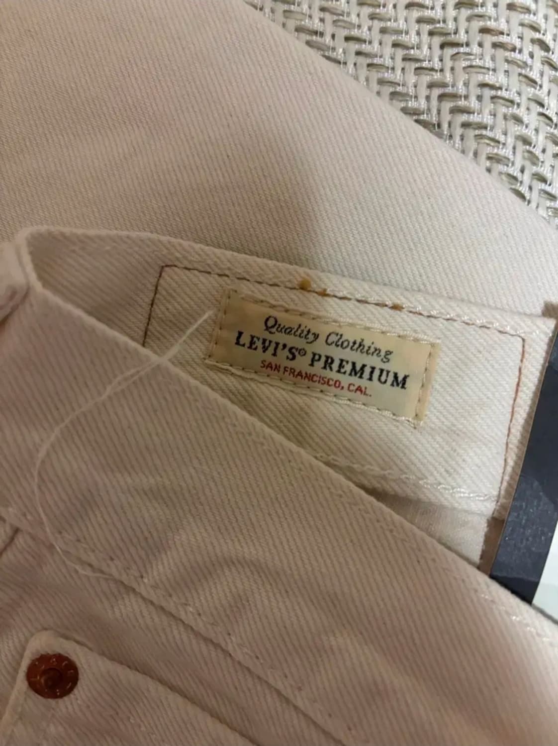 리바이스 501 프리미엄 크림 아이보리 32x32 /새상품급 /실착 1회 상품이미지4