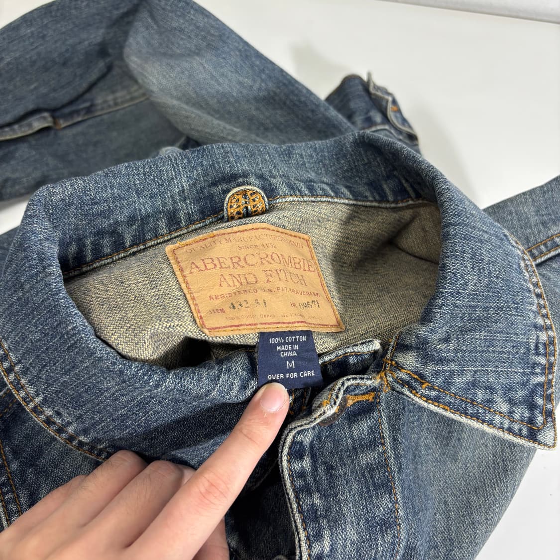 M 아베크롬비 진청 데님자켓 상품이미지4