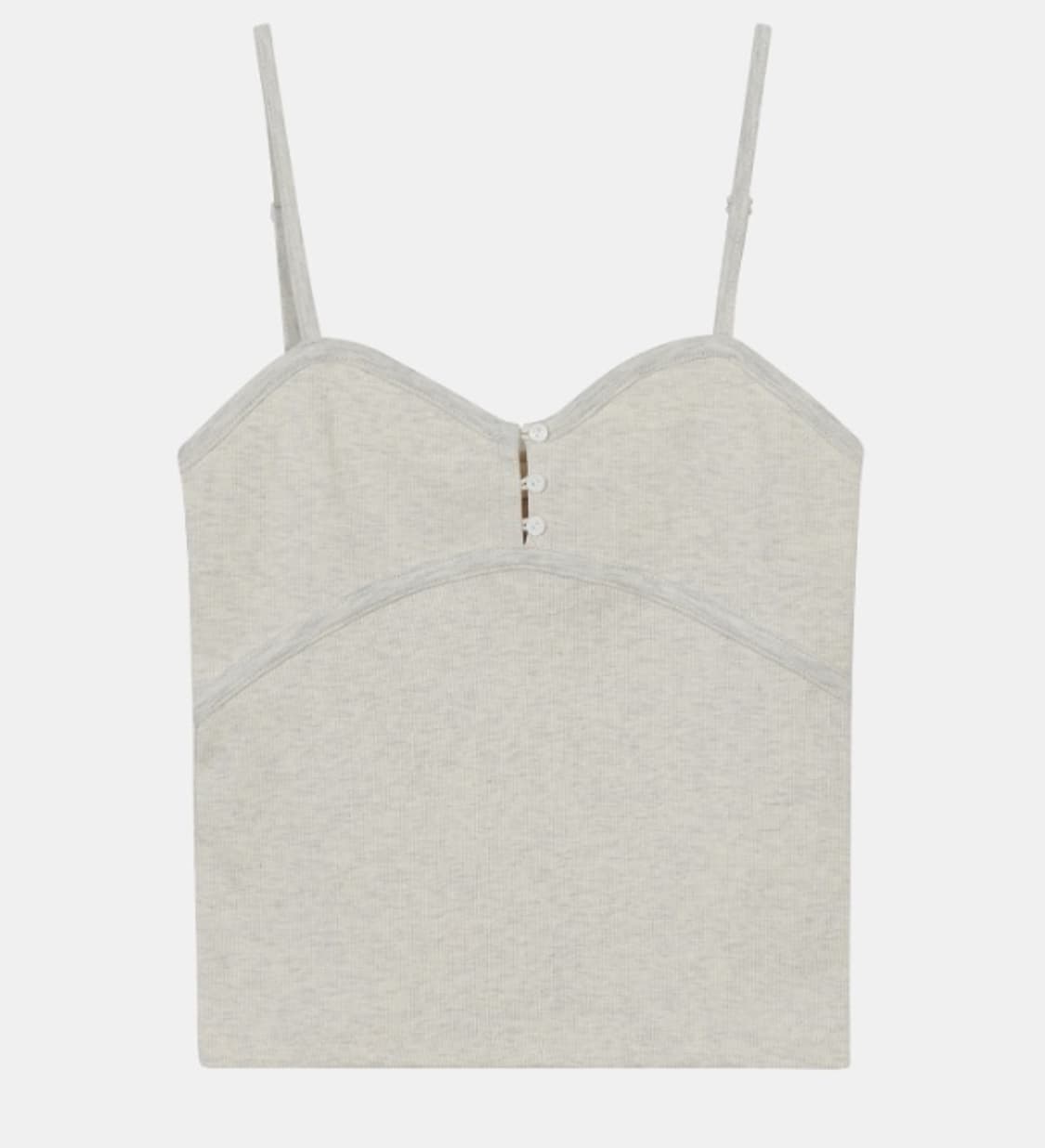 [헤더먼트] 버튼 나시 캐미솔 (오트밀 멜란지 / Free) 상품이미지1