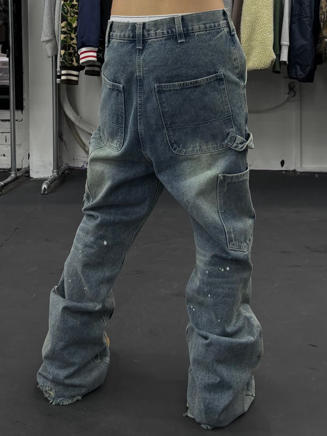 Schism Inducing 더블니 부츠컷 데님팬츠 상품이미지4