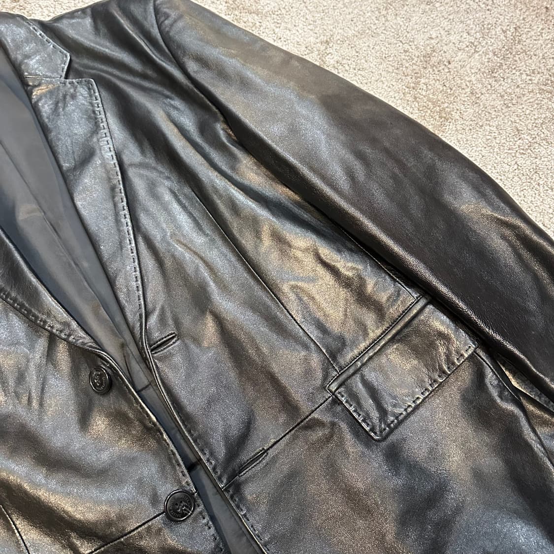 샐리앤존 빈티지 양가죽 블레이저 자켓105 상품이미지3