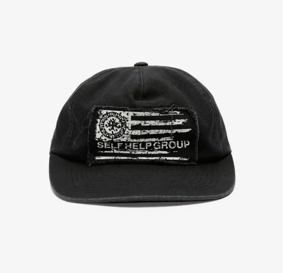 펀치드렁크파티즈 Parties Flag Washed Cap 블랙 상품이미지1