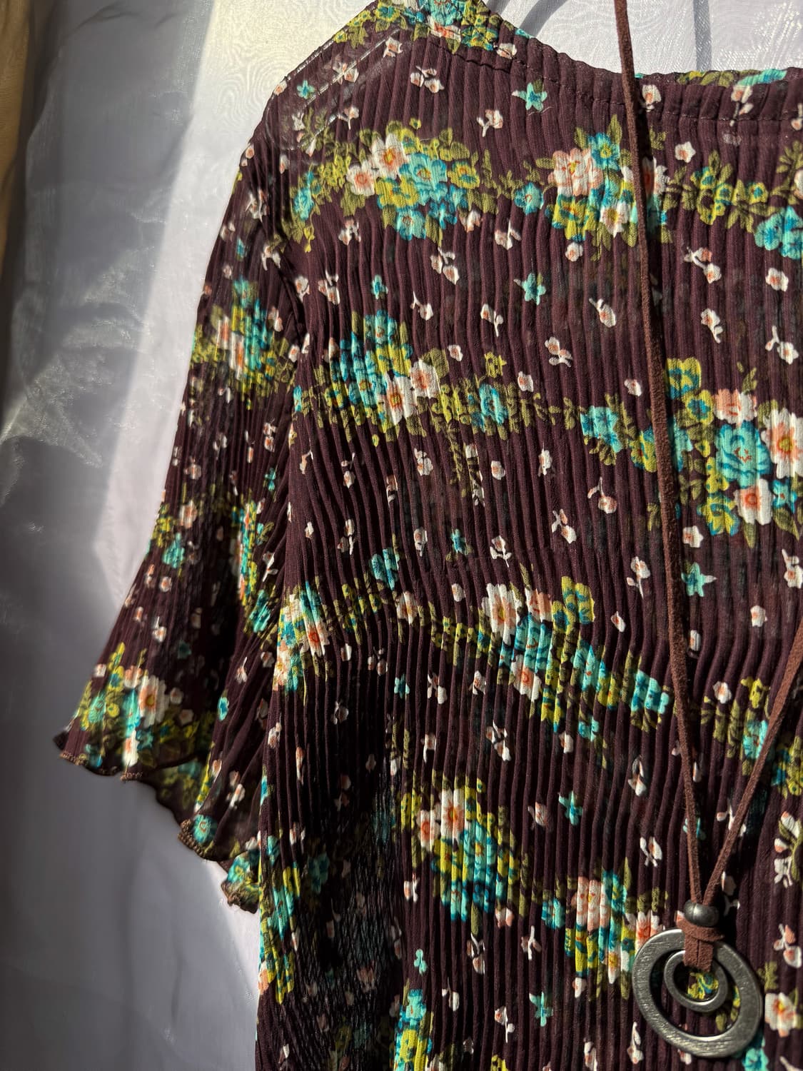 Floral Pleated Blouse 0128 상품이미지4