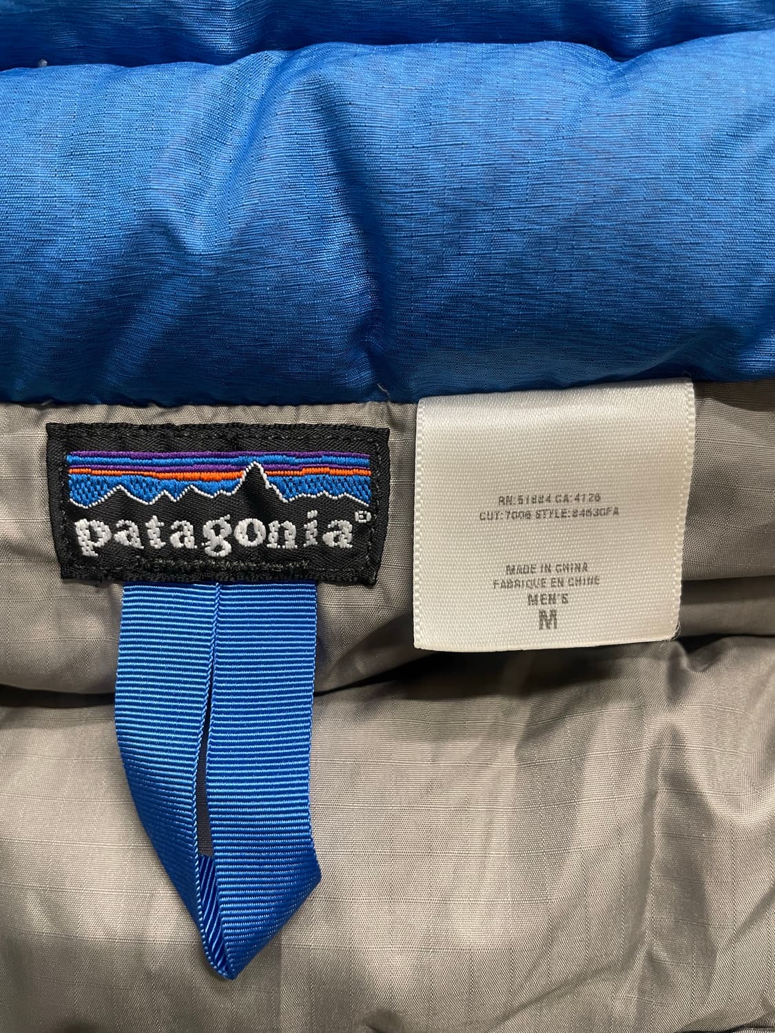 [M] 파타고니아 빈티지 패커블 다운 베스트 블루 상품이미지3
