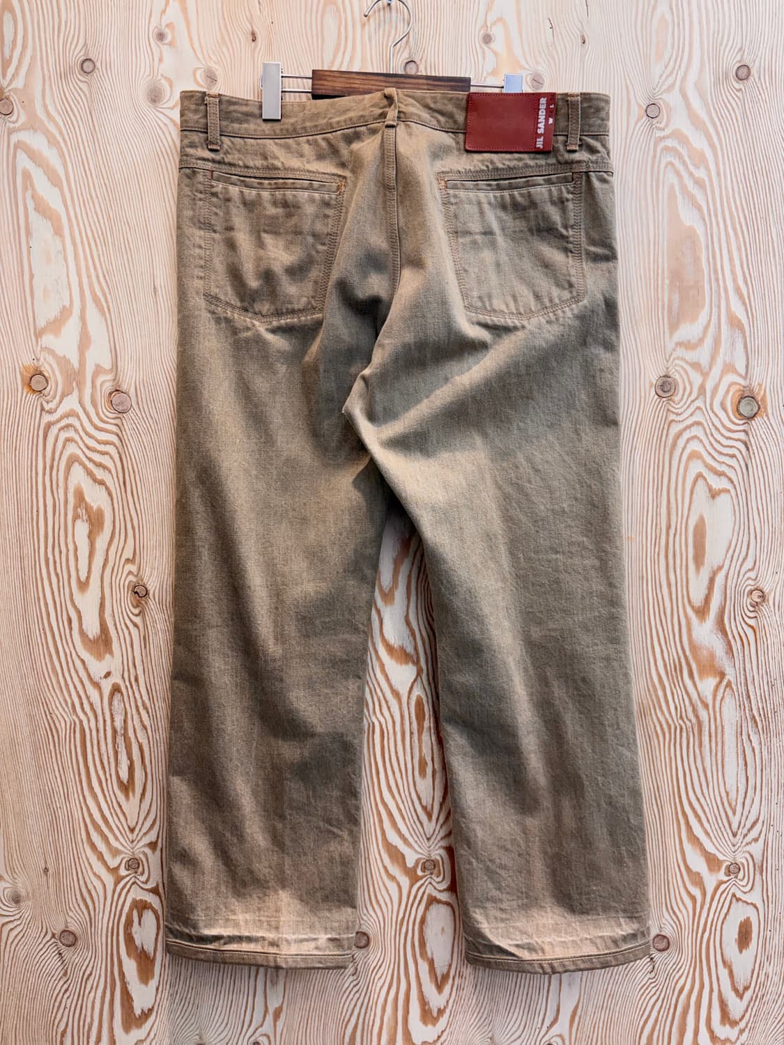 질 샌더 레더 택 데님팬츠 상품이미지1