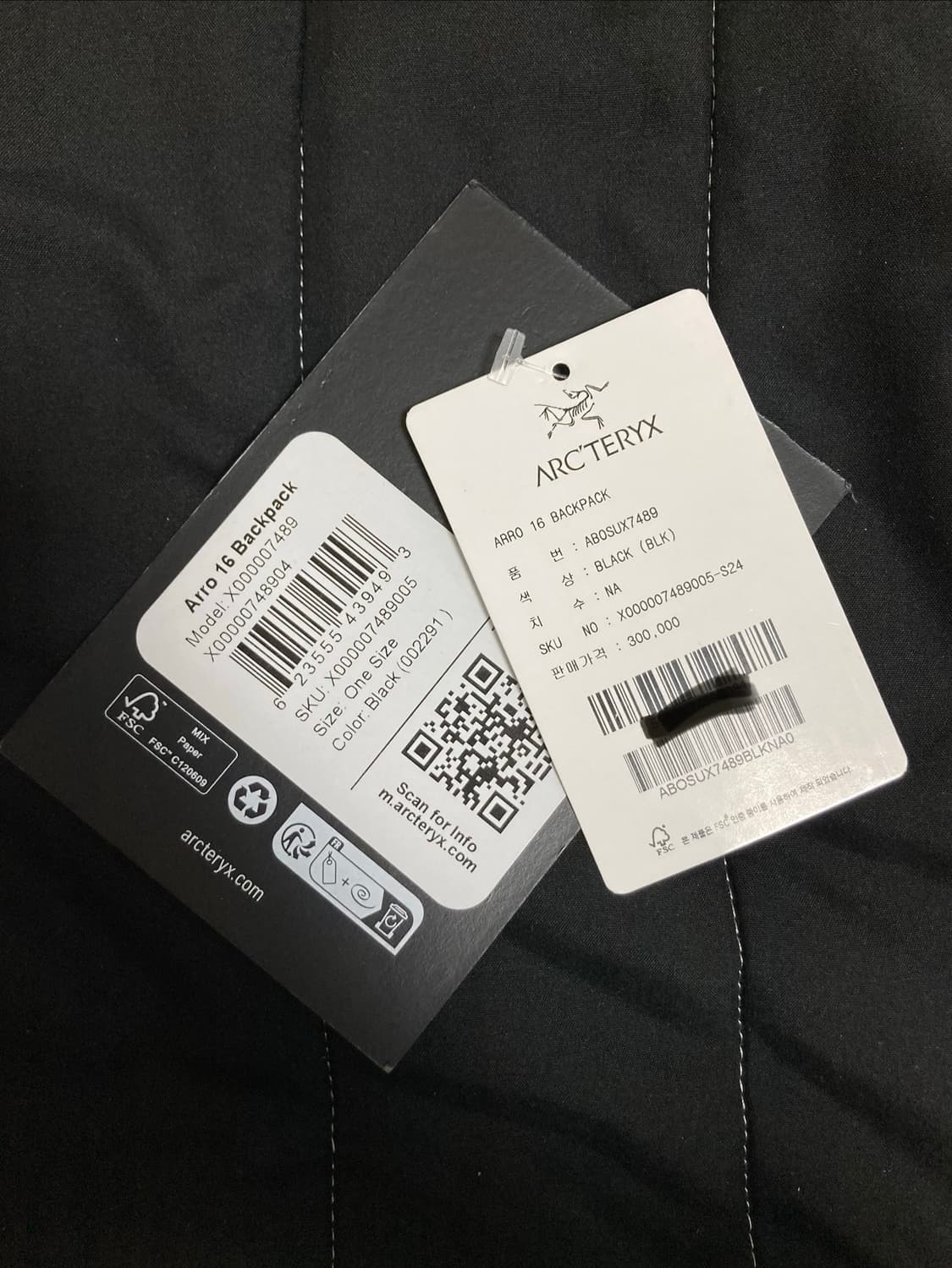 아크테릭스 아로 16 블랙 백팩 상품이미지3