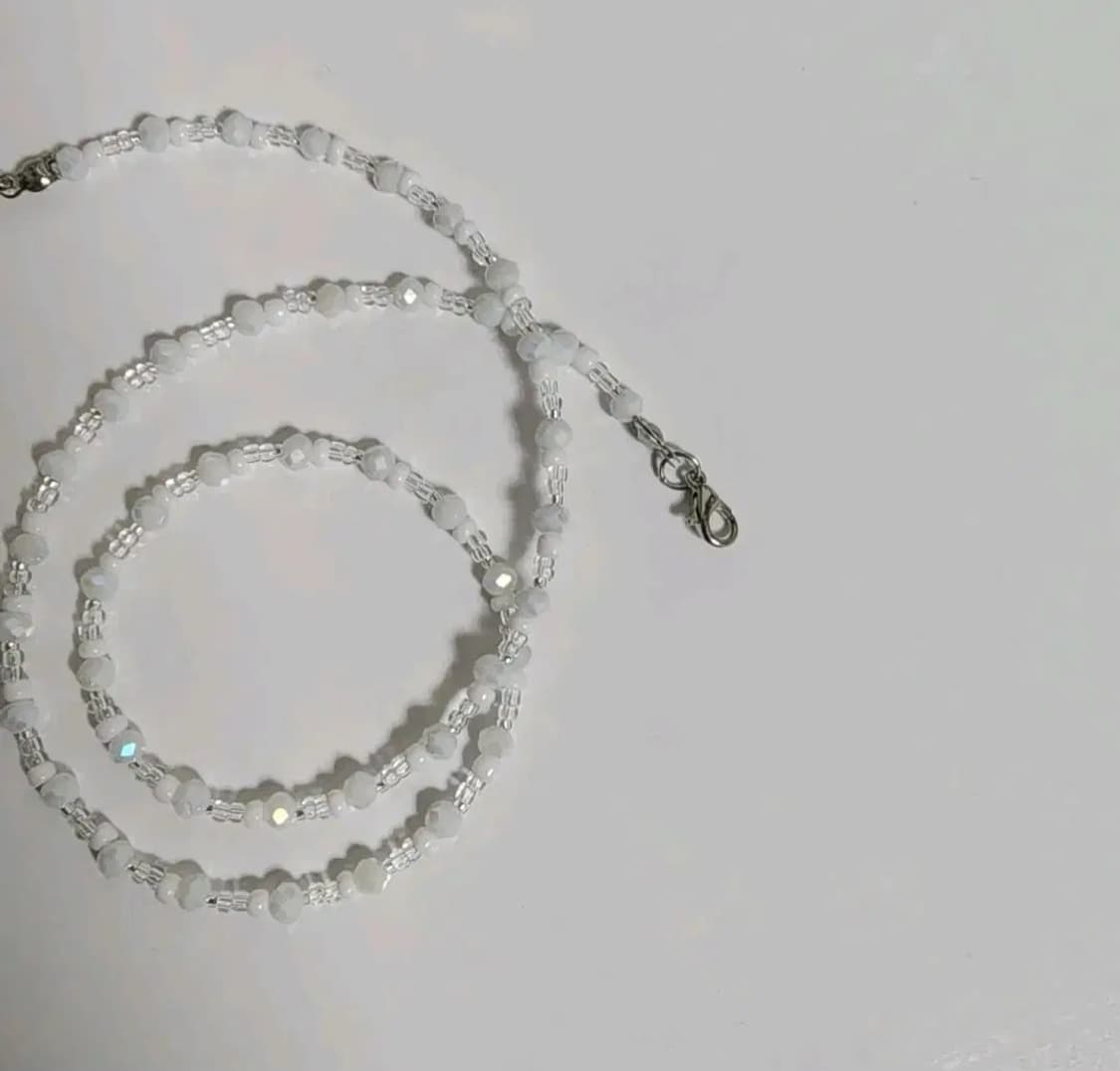 데일리 화이트 비즈 목걸이 상품이미지4