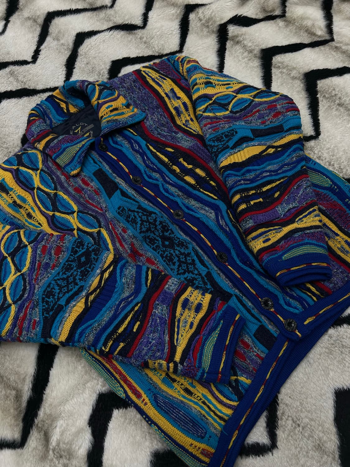 [XL]Zealot 빈티지 카라 니트 케이블 자켓 상품이미지2