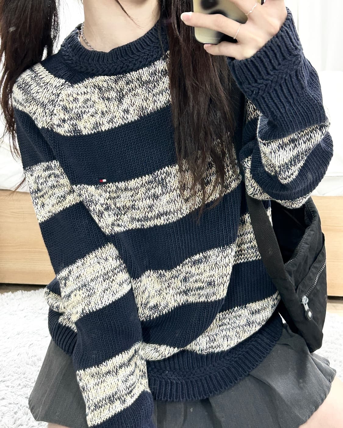 타미힐피거 미니로고 단가라 니트 상품이미지2