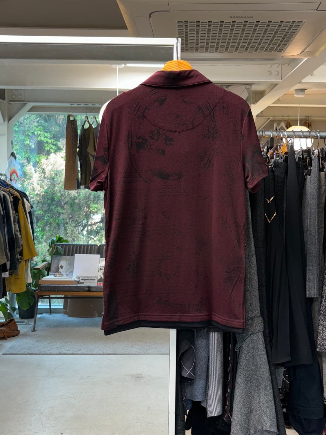 인더애틱 지퍼 절개 레이어드 폴로셔츠 상품이미지2