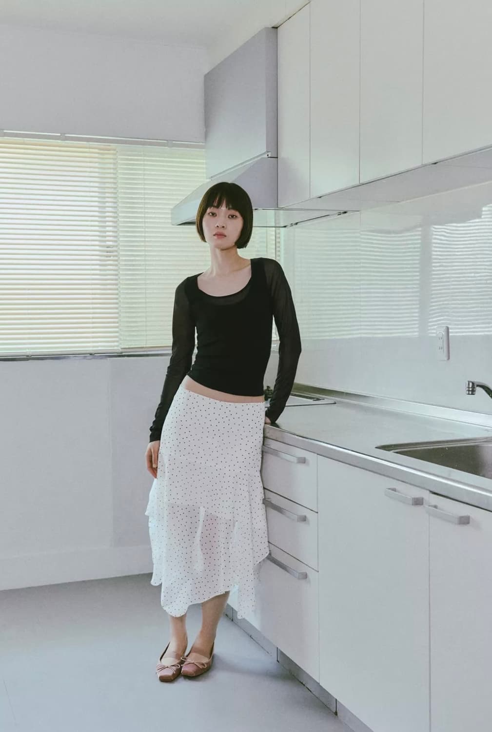 (새상품) ZARA 자라 블랙 반투명 티셔츠 상품이미지2