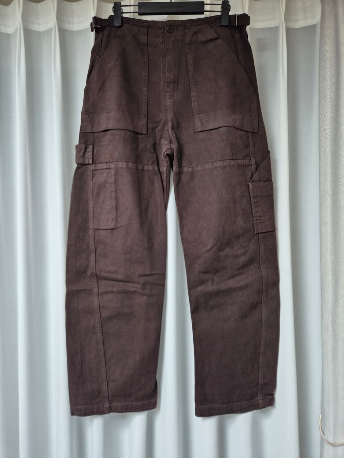 [M] EE 이이 가먼츠 다이드 워크팬츠 브라운 상품이미지2