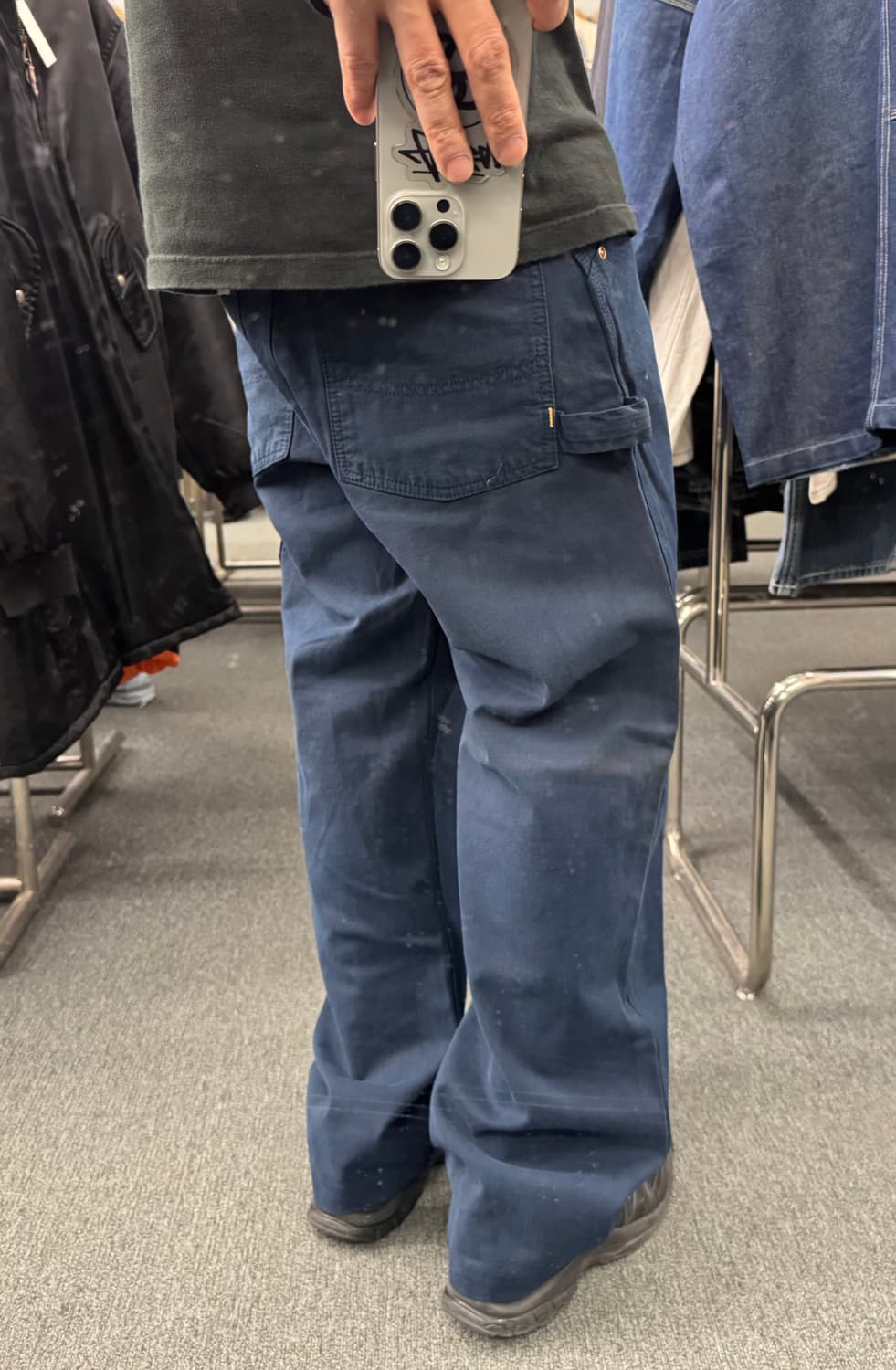 32)One-O-One 빈티지 네이비 카펜터팬츠 상품이미지2