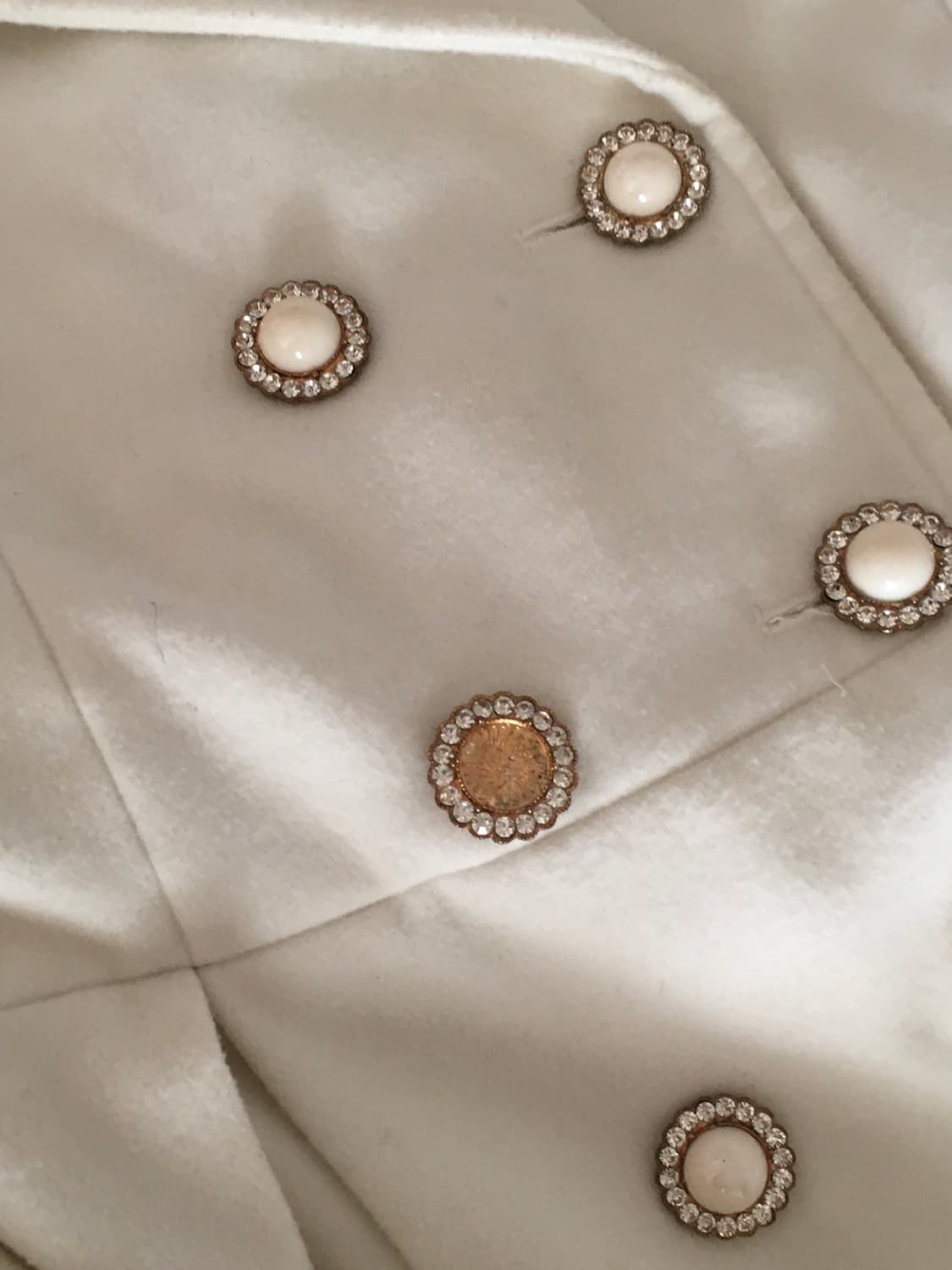 화이트 금장 퍼 코트 라떼 히메 갸루 러블리 로걀 모리 빈티지 상품이미지2