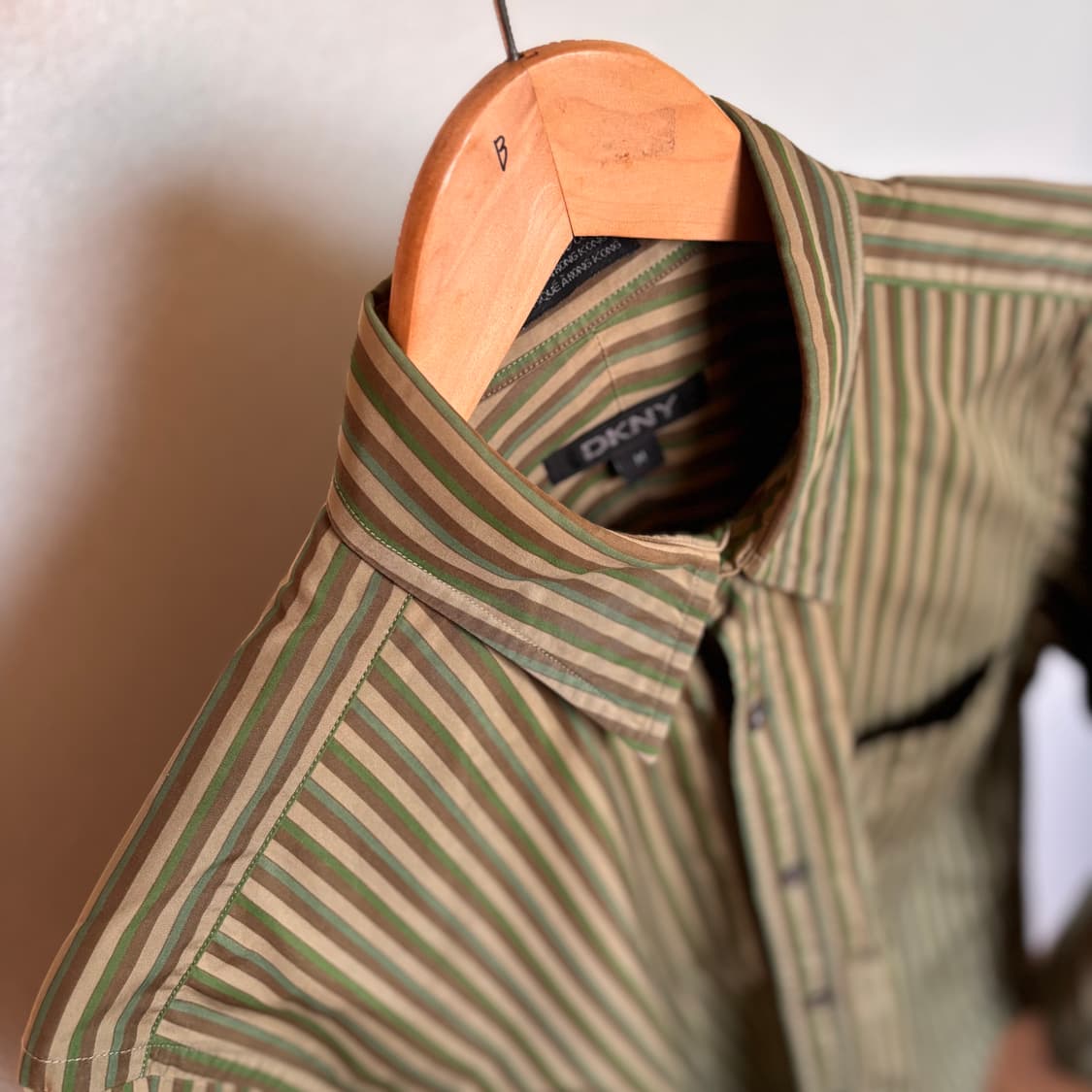 DKNY 캐주얼 스트라이프 셔츠 M 100 수입 정품 상품이미지2