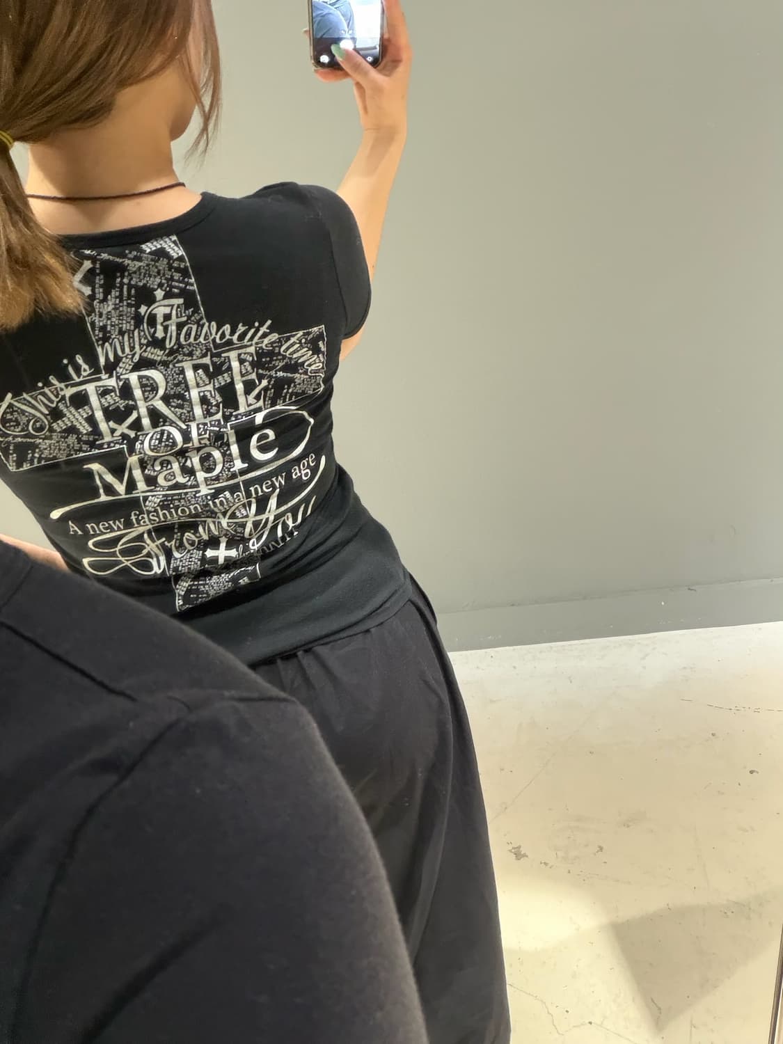 y2k & punk printing detail top 상품이미지4