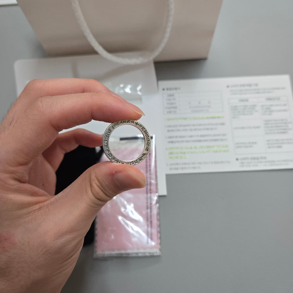 [US 7호] 크롬하츠 퍽유링 3mm 상태 좋습니다 상품이미지2
