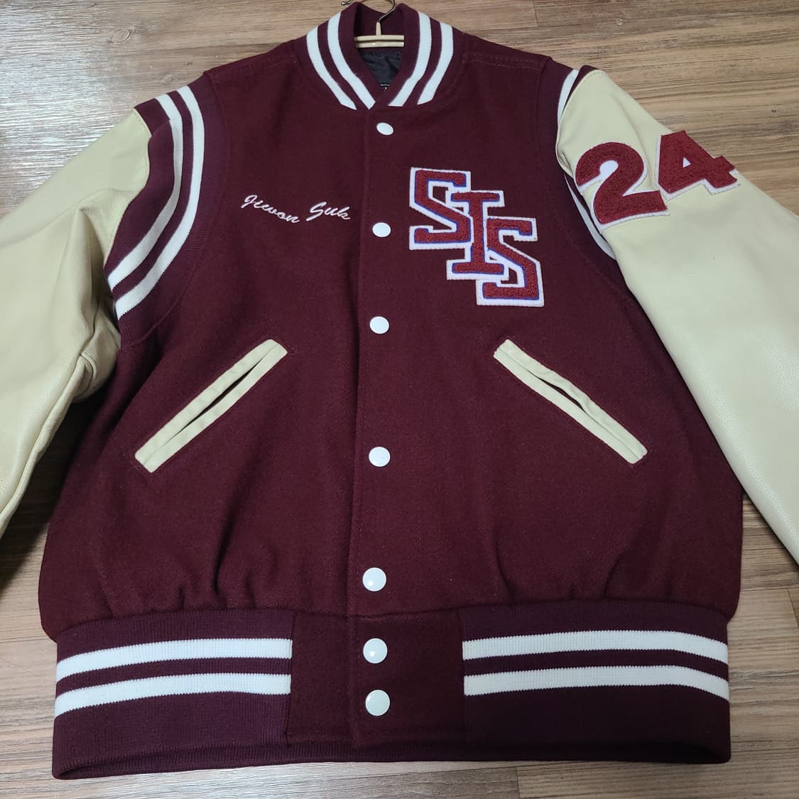 (95~100) HOLLOWAY 할로웨이 바시티 가죽 자켓 점퍼 상품이미지3