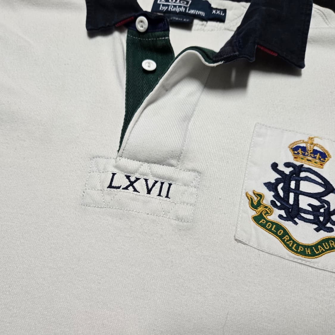XXL 폴로랄프로렌 한정판 럭비 티셔츠 화이트 상품이미지3