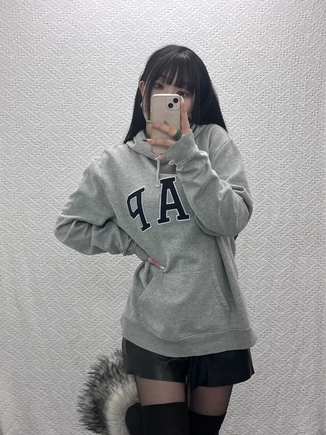 갭 올드스쿨 빈티지 캐주얼 레트로 빅로고 약기모 후드티 L C09130 상품이미지1