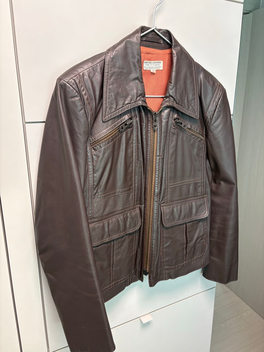 아메리칸 빈티지 웨스턴 레더 자켓 브라운 100사이즈 상품이미지2