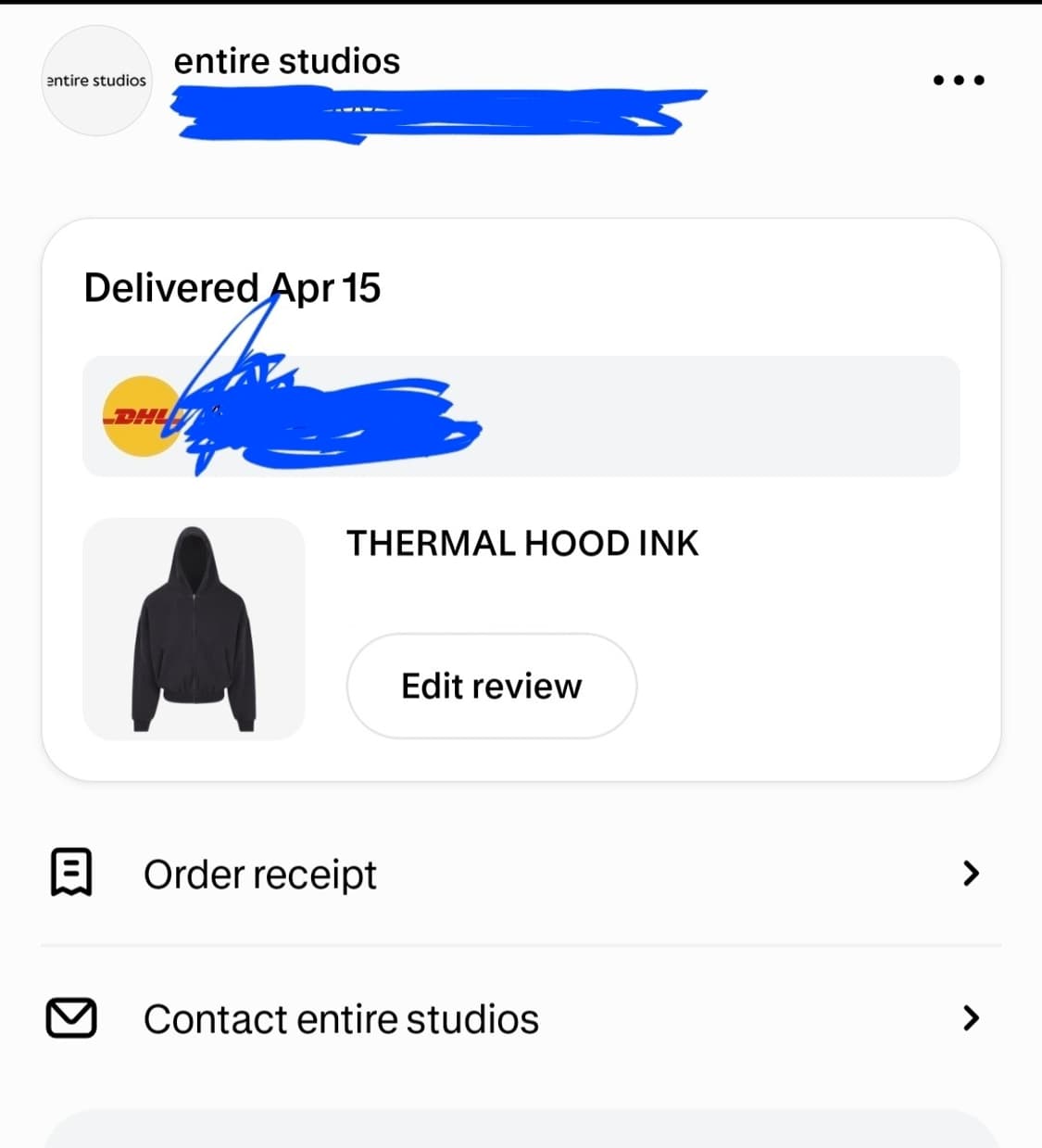 L/엔타이어 스튜디오 써멀후드 잉크 상품이미지2