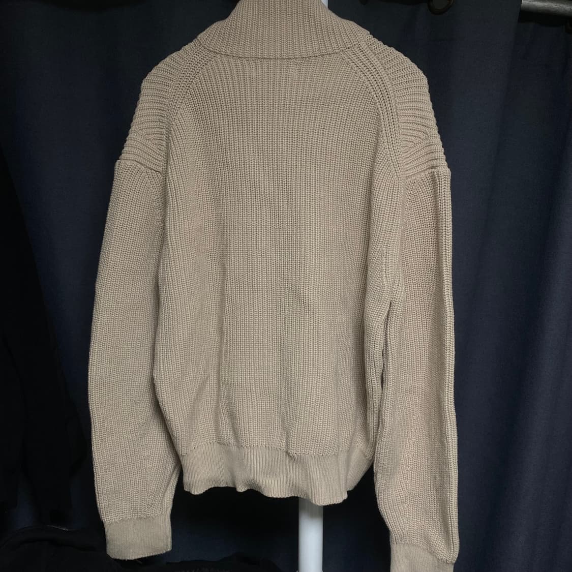 엘무드 투웨이 니트집업 베이지 46 상품이미지2