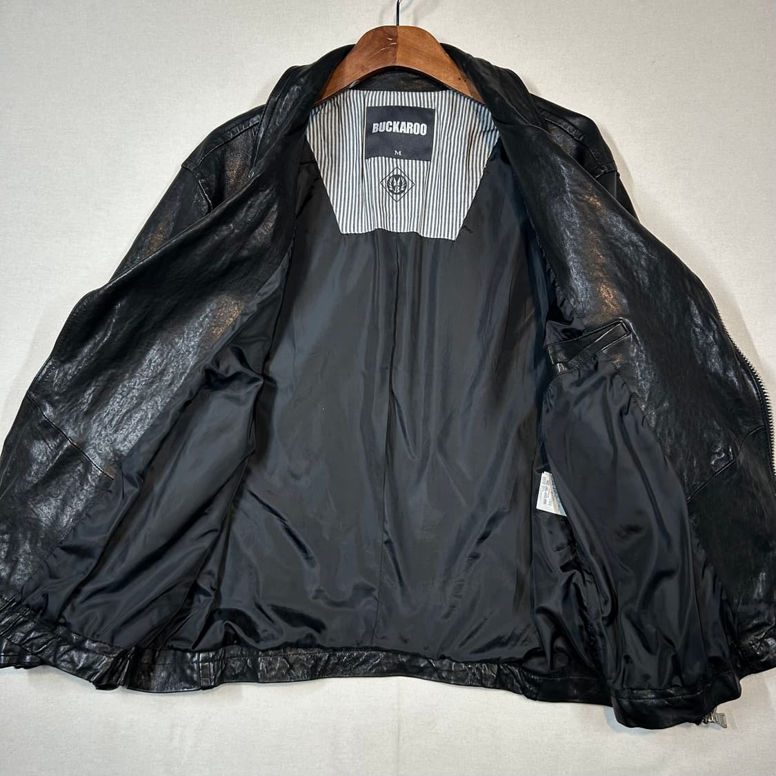 M) BUCKAROO 버커루 블랙 양가죽 라이더 자켓 상품이미지5