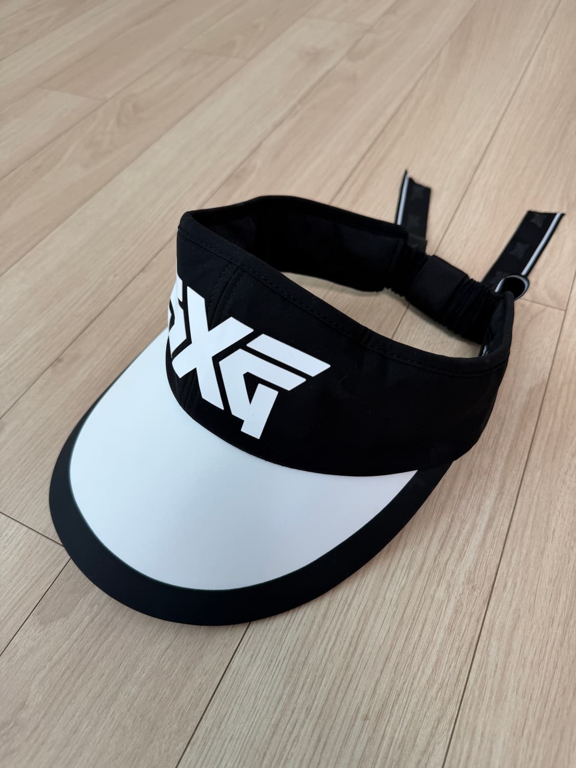 PXG 블랙/화이트 리본 썬캡 바이저 상품이미지2