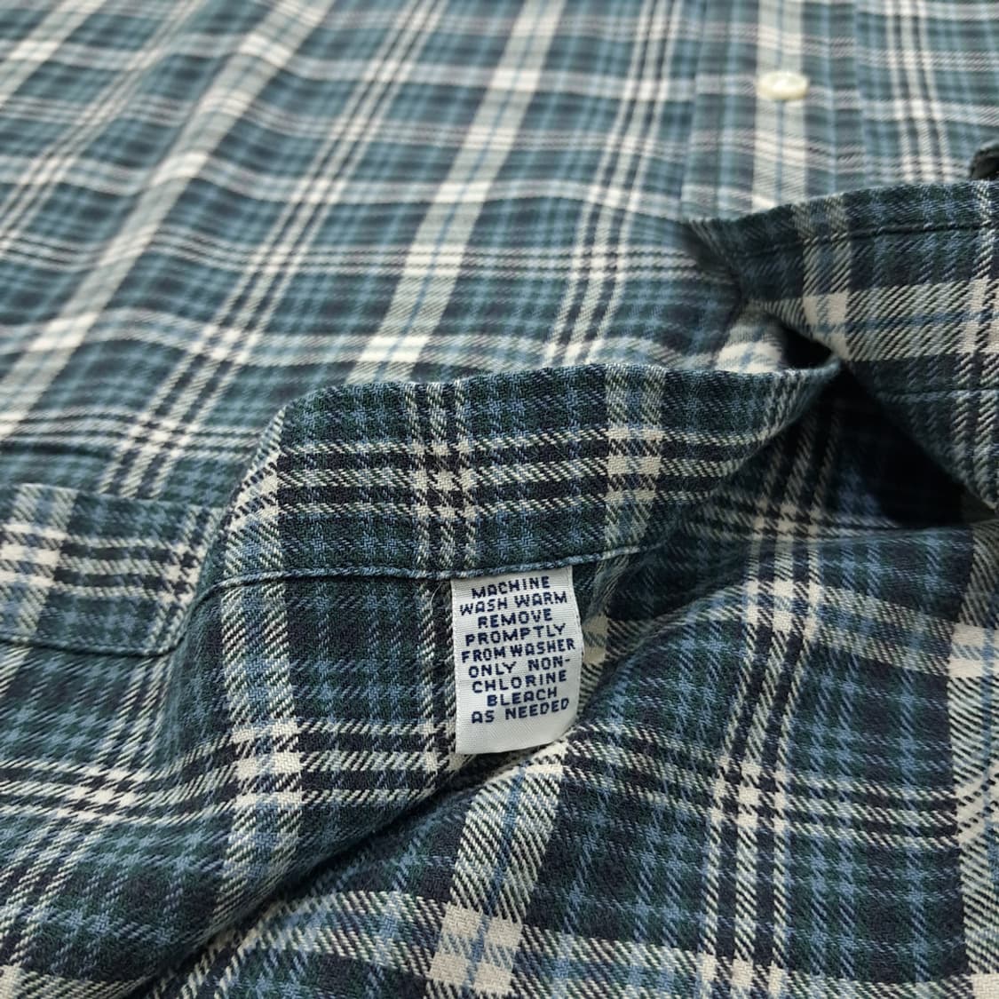 CN876 L 폴로 랄프로렌 빅셔츠 블루그린 타탄체크 플란넬 셔츠 남방 상품이미지6