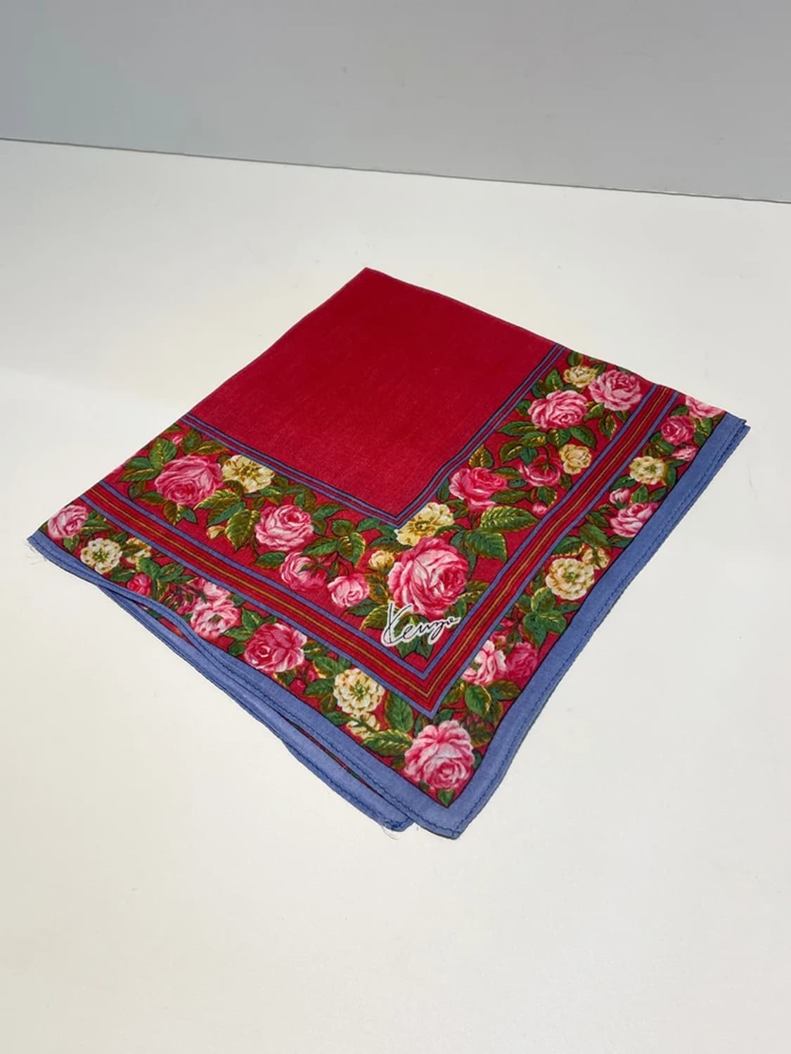 겐조 00s 재팬 플라워 패턴 쁘띠 손수건 A1465 상품이미지3