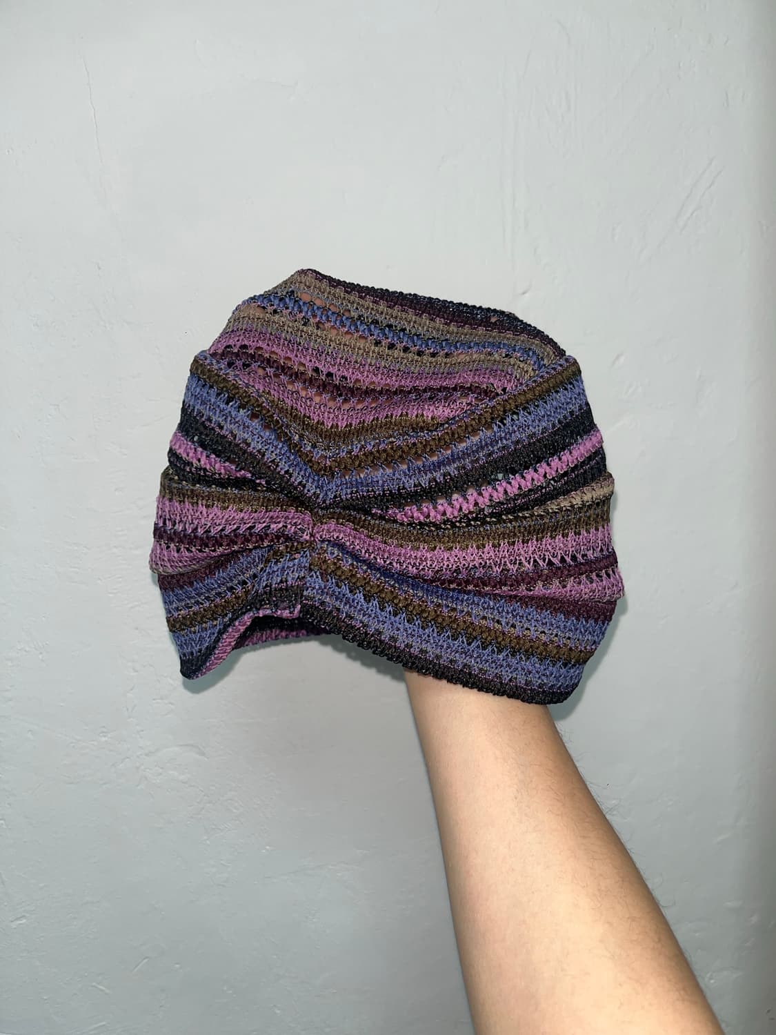 stripe shirring mesh beanie 셔링 비니 상품이미지3