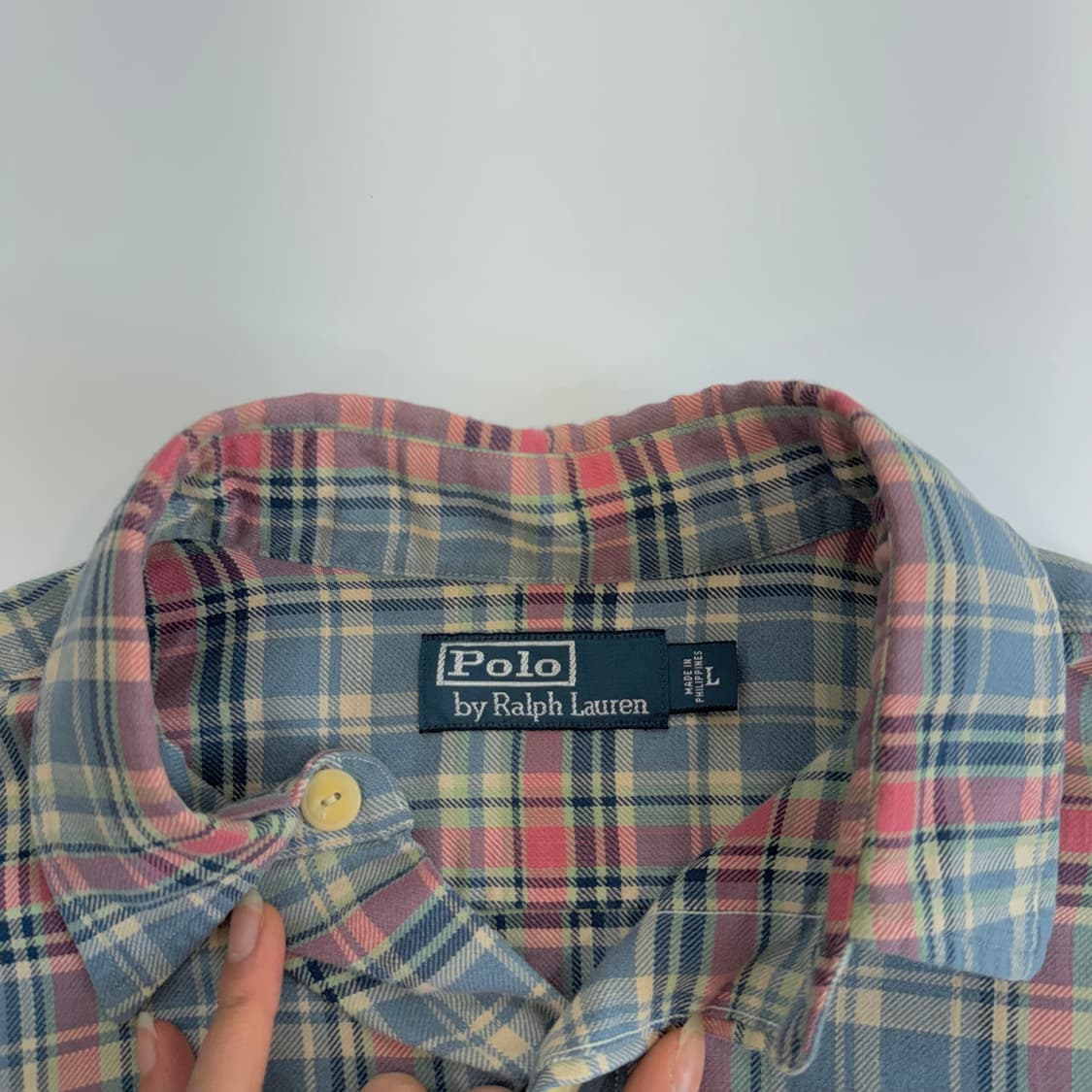 Polo 폴로 투포켓 블루 체크셔츠 상품이미지5